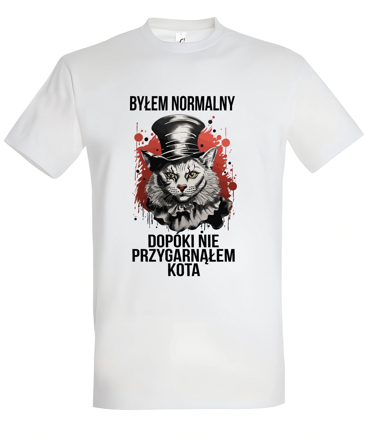 Klasyczna koszulka z kotem Byłem normalny, dopóki nie przygarnąłem kota
