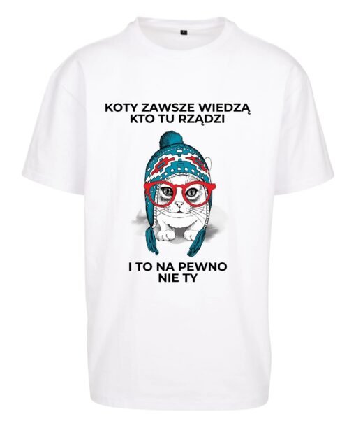 oversize koszulka z kotem