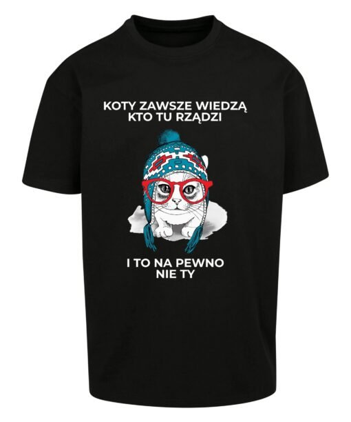 oversize koszulka z kotem