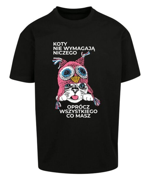 oversize koszulka z kotem