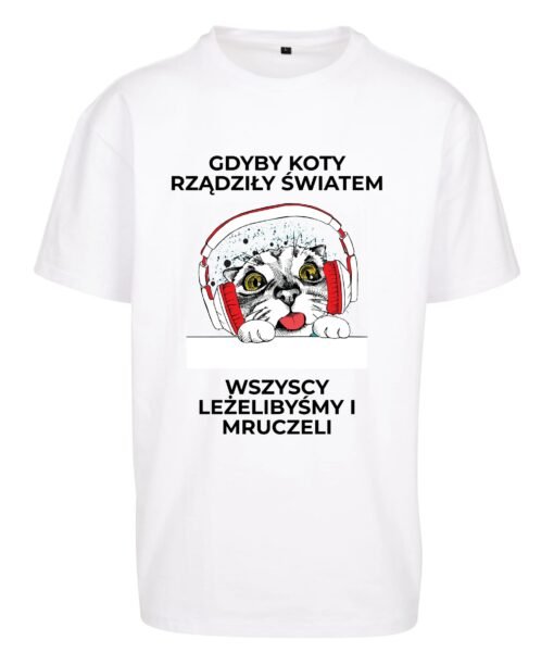 oversize koszulka z kotem