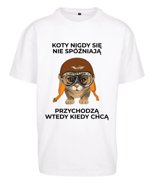 oversize koszulka z kotem