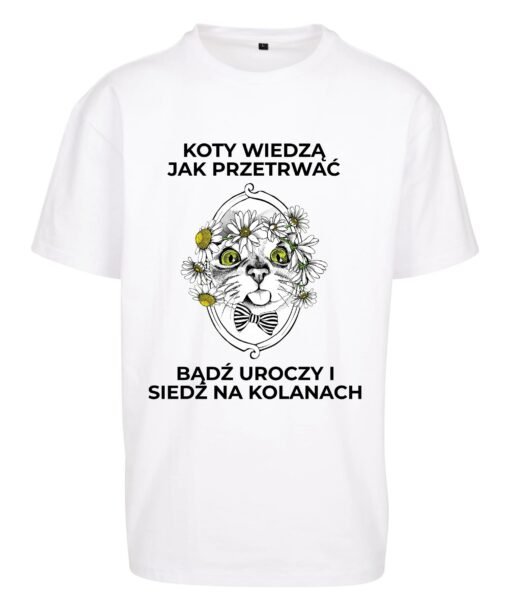 oversize koszulka z kotem