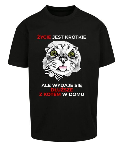 oversize koszulka z kotem
