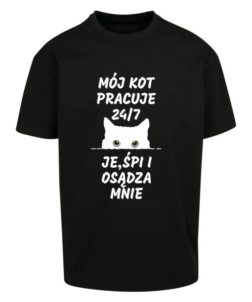 oversize koszulka z kotem