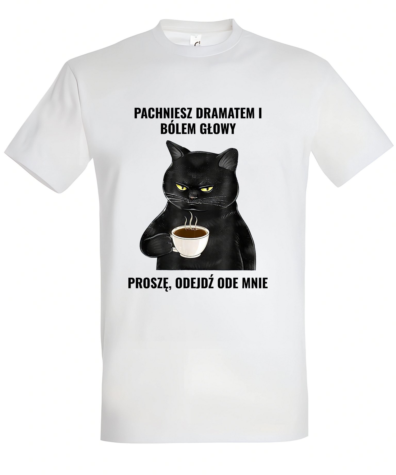 Klasyczna koszulka z kotem Pachniesz dramatem i bólem głowy. Proszę, odejdź ode mnie
