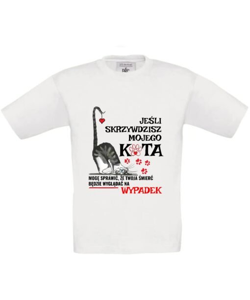 dziecięca koszulka z kotem