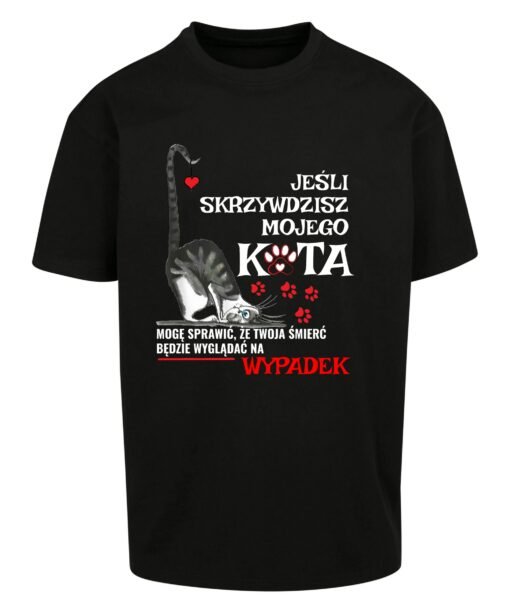 oversize koszulka z kotem