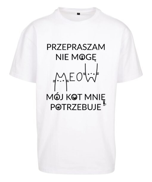 oversize koszulka z kotem