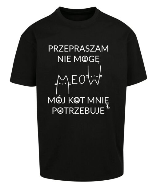 oversize koszulka z kotem