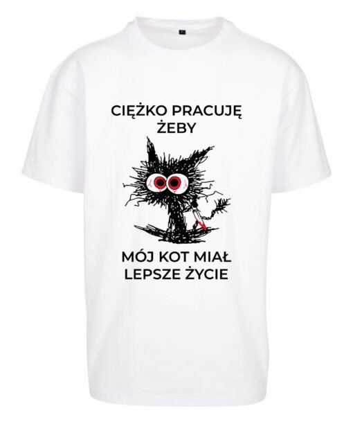 oversize koszulka z kotem