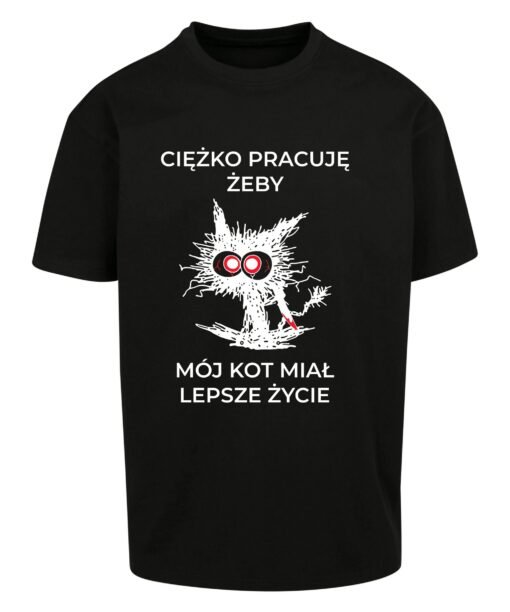 oversize koszulka z kotem