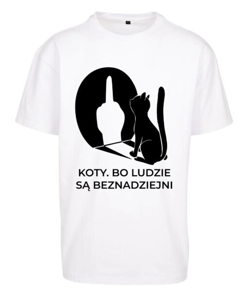 oversize koszulka z kotem