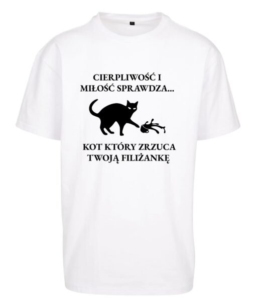 oversize koszulka z kotem