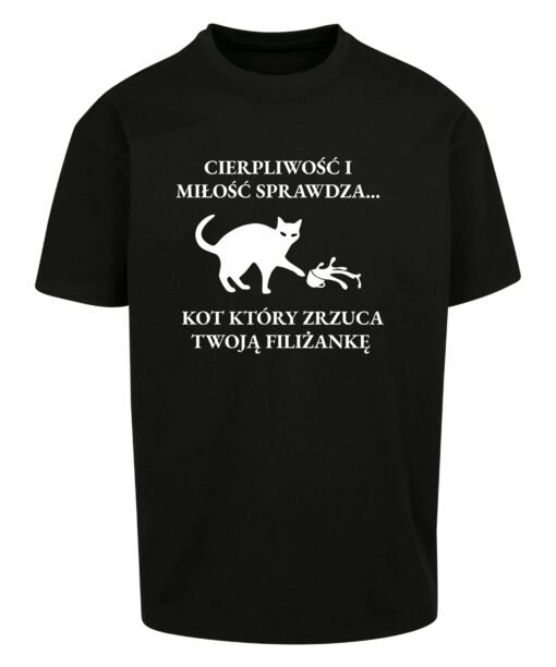 oversize koszulka z kotem