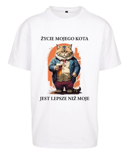 oversize koszulka z kotem