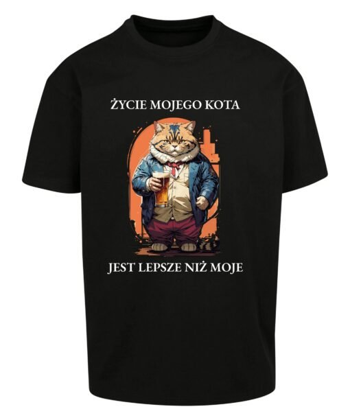 oversize koszulka z kotem