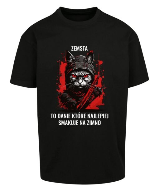 oversize koszulka z kotem