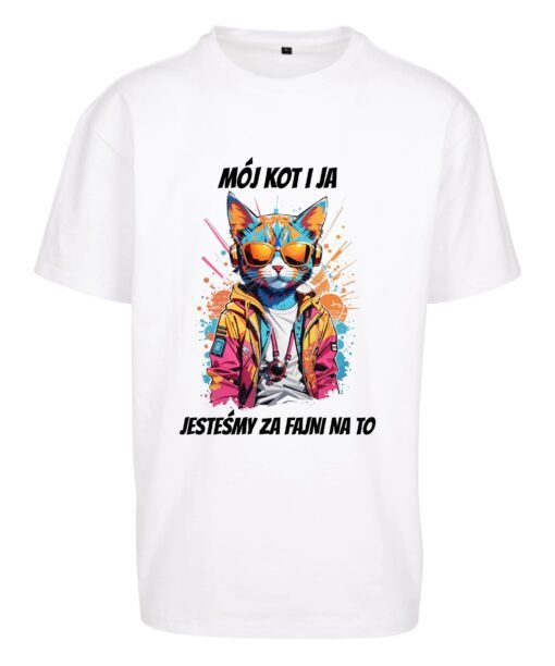 oversize koszulka z kotem