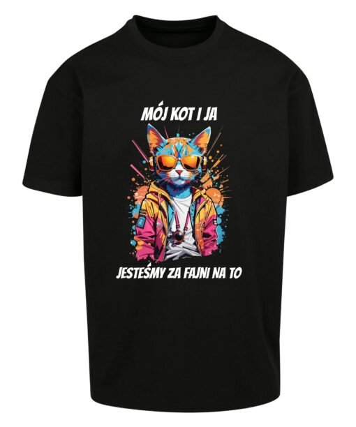 oversize koszulka z kotem