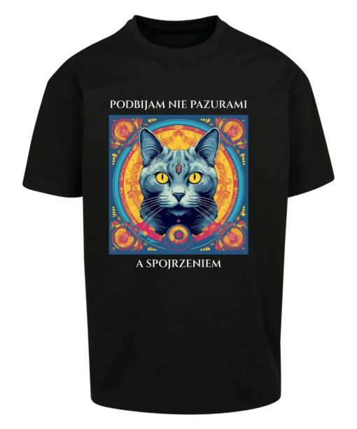 oversize koszulka z kotem