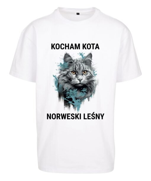 oversize koszulka z kotem